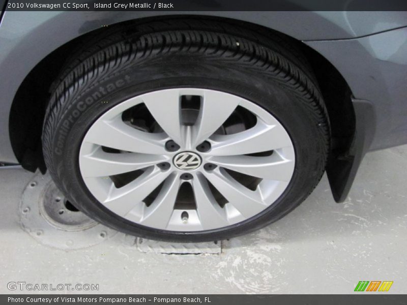 Island Grey Metallic / Black 2010 Volkswagen CC Sport