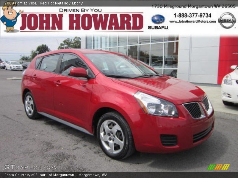 Red Hot Metallic / Ebony 2009 Pontiac Vibe