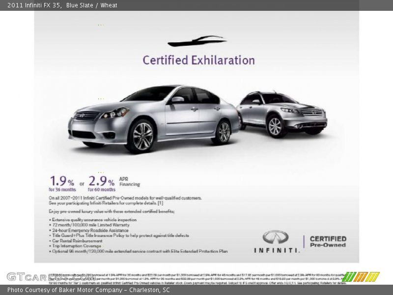 Blue Slate / Wheat 2011 Infiniti FX 35
