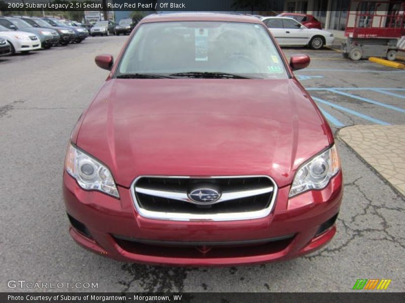Ruby Red Pearl / Off Black 2009 Subaru Legacy 2.5i Sedan