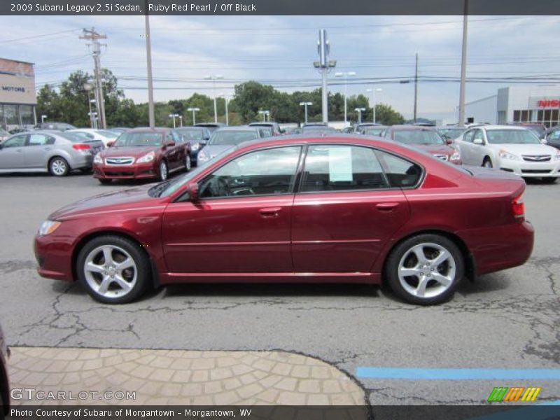 Ruby Red Pearl / Off Black 2009 Subaru Legacy 2.5i Sedan