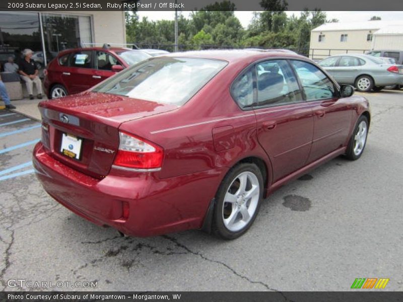 Ruby Red Pearl / Off Black 2009 Subaru Legacy 2.5i Sedan