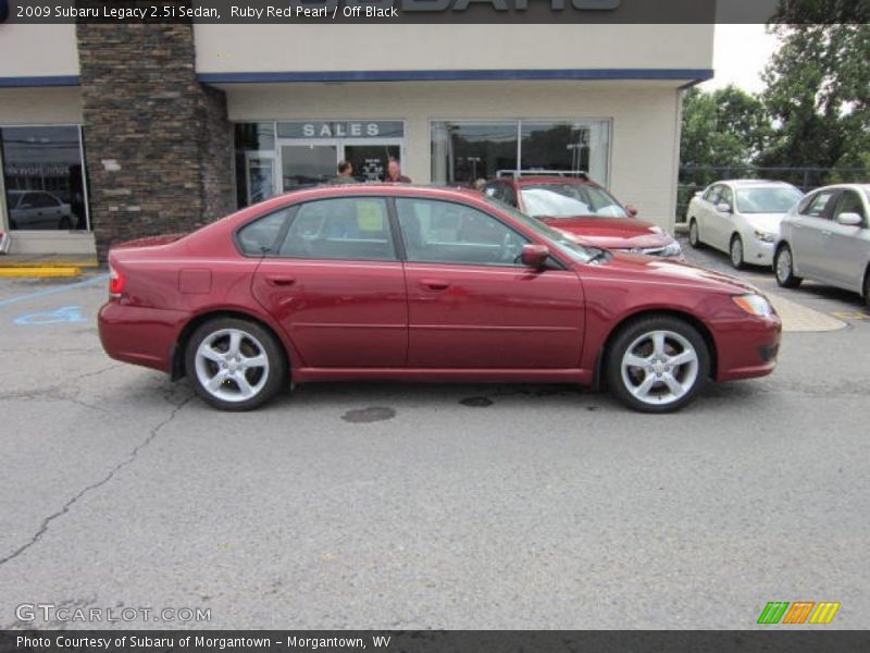 Ruby Red Pearl / Off Black 2009 Subaru Legacy 2.5i Sedan