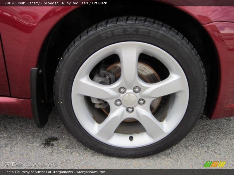 Ruby Red Pearl / Off Black 2009 Subaru Legacy 2.5i Sedan