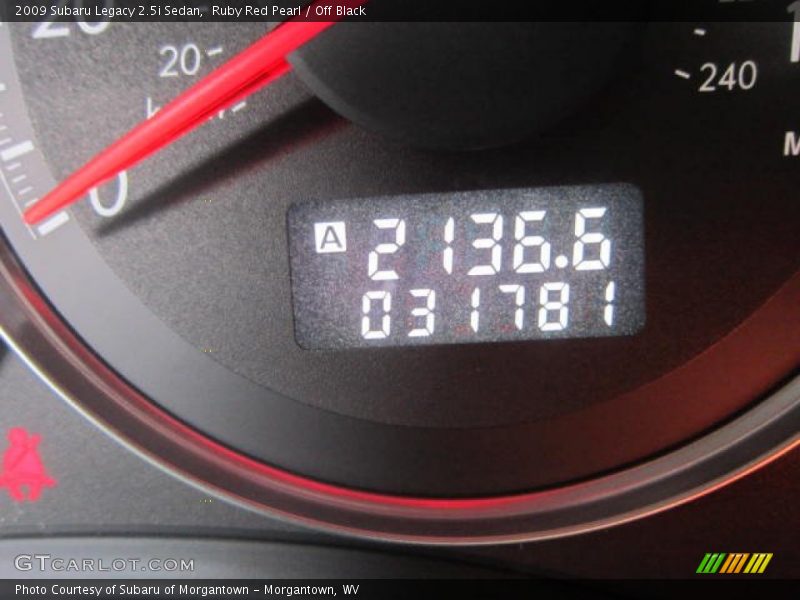 Ruby Red Pearl / Off Black 2009 Subaru Legacy 2.5i Sedan