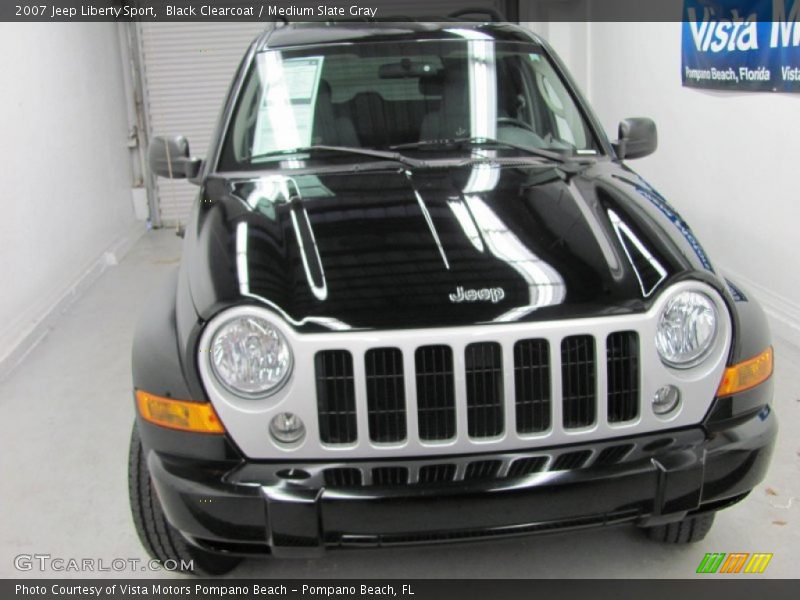 Black Clearcoat / Medium Slate Gray 2007 Jeep Liberty Sport