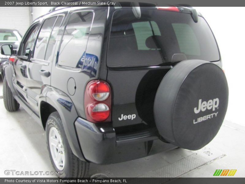 Black Clearcoat / Medium Slate Gray 2007 Jeep Liberty Sport