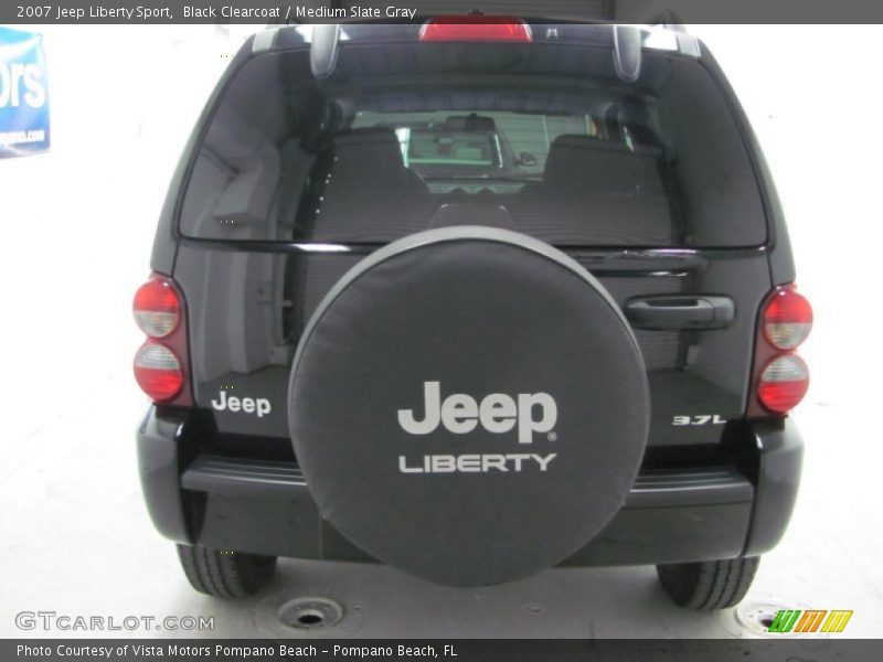 Black Clearcoat / Medium Slate Gray 2007 Jeep Liberty Sport