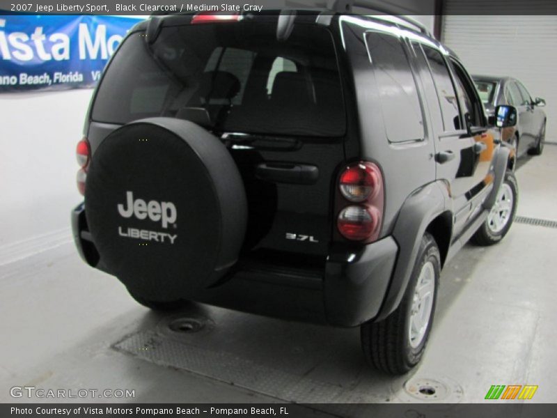 Black Clearcoat / Medium Slate Gray 2007 Jeep Liberty Sport