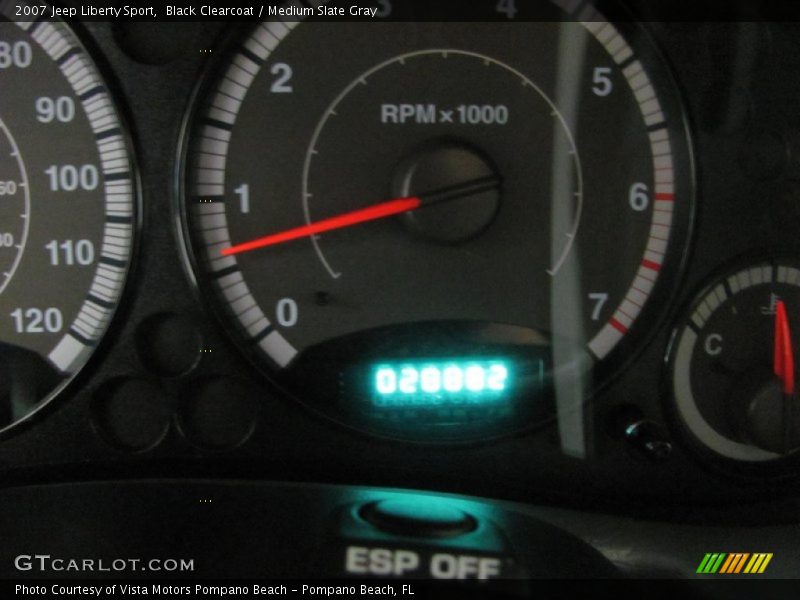 Black Clearcoat / Medium Slate Gray 2007 Jeep Liberty Sport