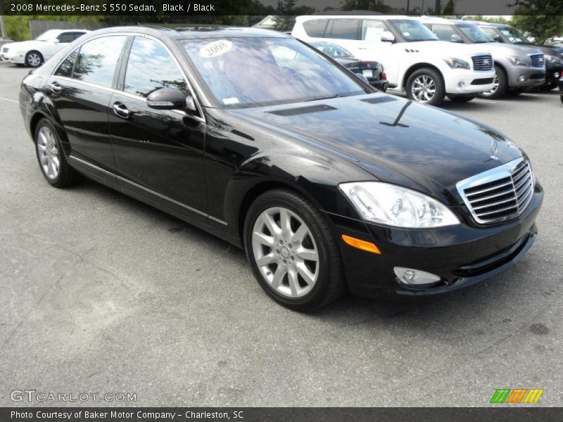 Black / Black 2008 Mercedes-Benz S 550 Sedan