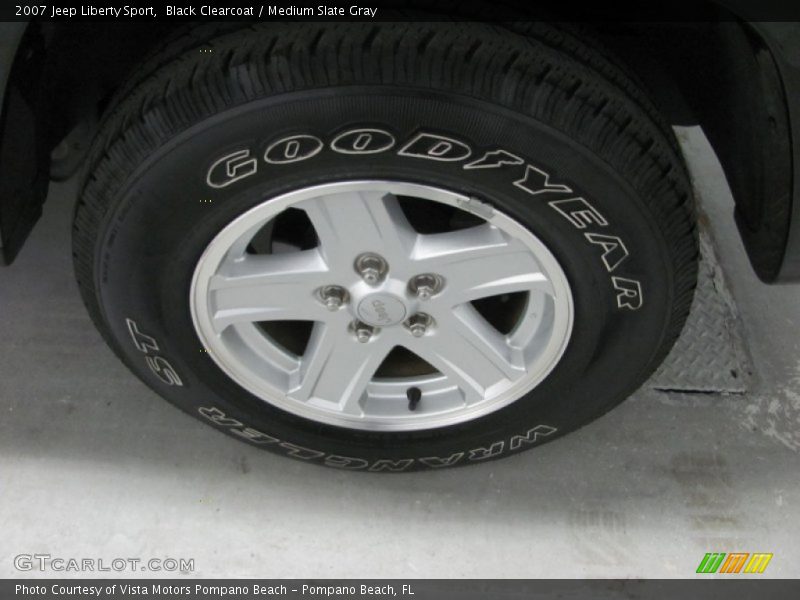 Black Clearcoat / Medium Slate Gray 2007 Jeep Liberty Sport