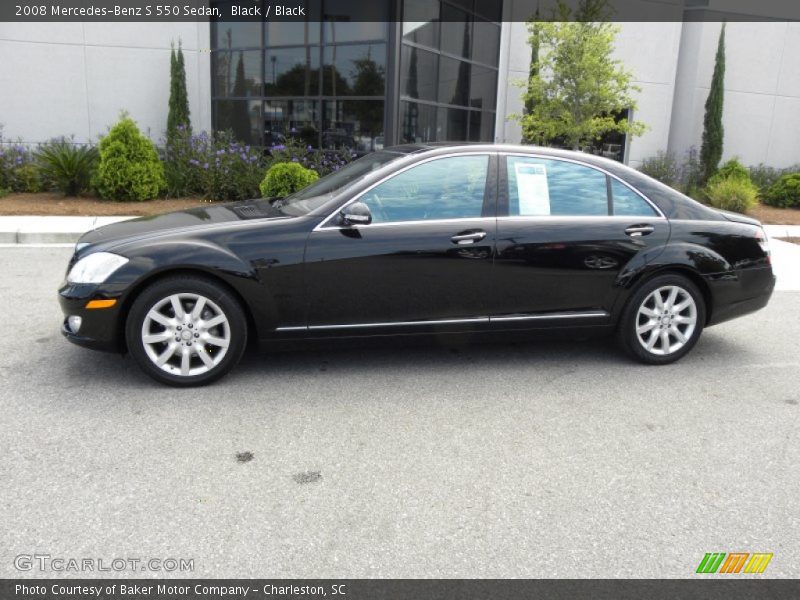 Black / Black 2008 Mercedes-Benz S 550 Sedan