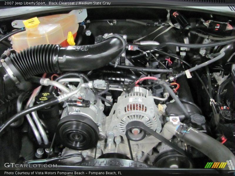 Black Clearcoat / Medium Slate Gray 2007 Jeep Liberty Sport