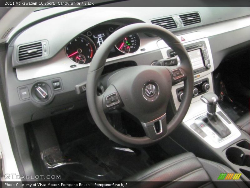 Candy White / Black 2011 Volkswagen CC Sport