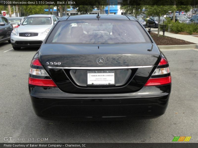 Black / Black 2008 Mercedes-Benz S 550 Sedan