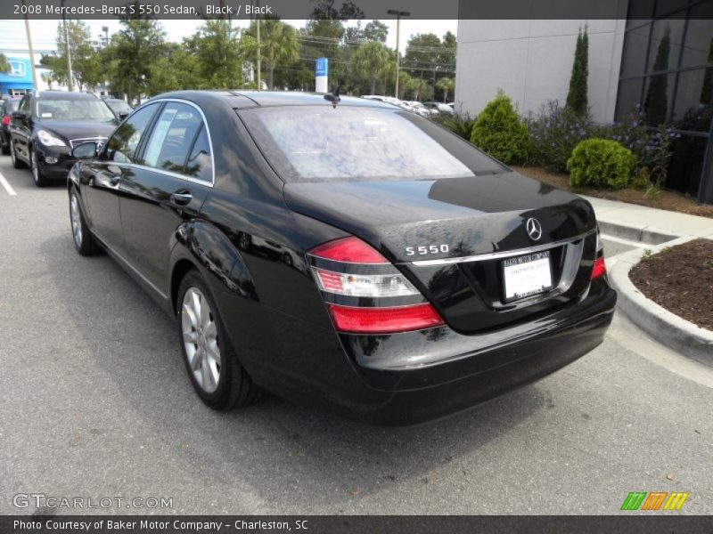 Black / Black 2008 Mercedes-Benz S 550 Sedan