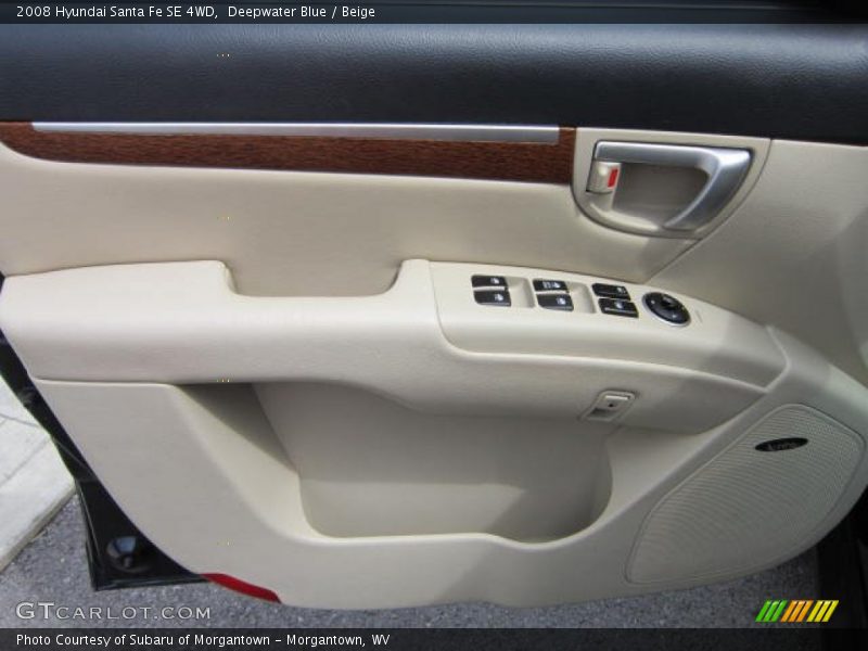 Deepwater Blue / Beige 2008 Hyundai Santa Fe SE 4WD