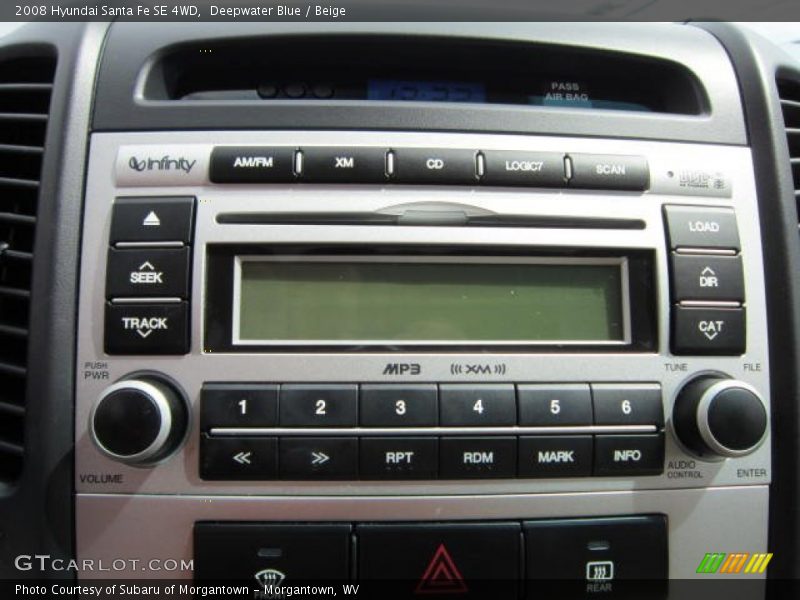 Deepwater Blue / Beige 2008 Hyundai Santa Fe SE 4WD