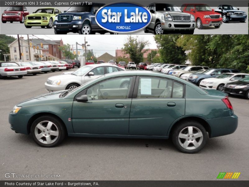 Cypress Green / Tan 2007 Saturn ION 3 Sedan