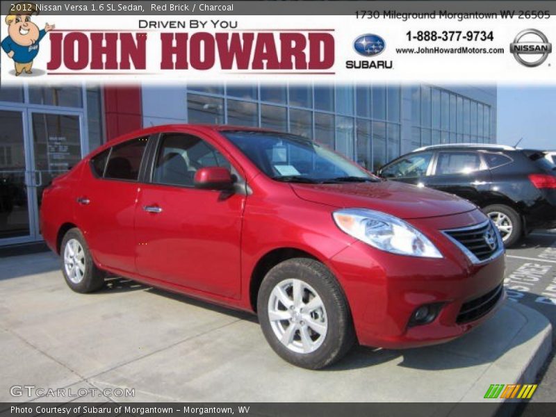 Red Brick / Charcoal 2012 Nissan Versa 1.6 SL Sedan