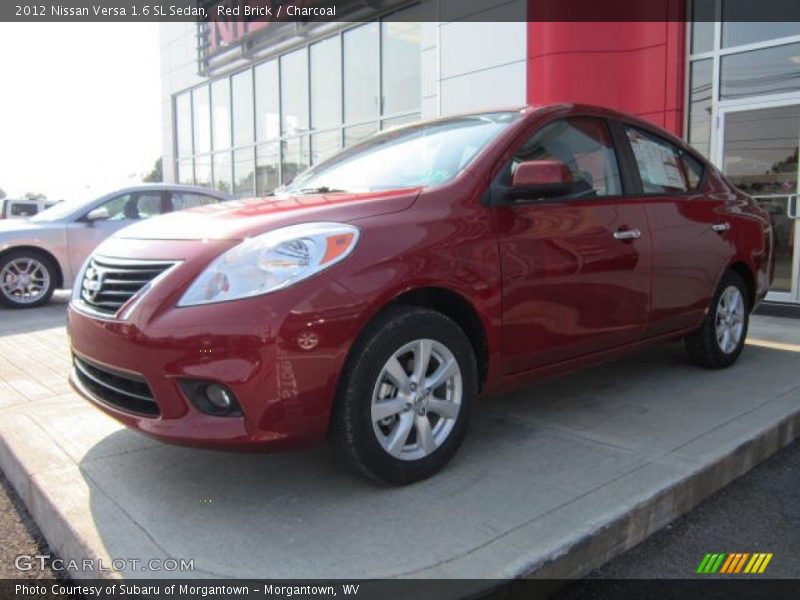 Red Brick / Charcoal 2012 Nissan Versa 1.6 SL Sedan