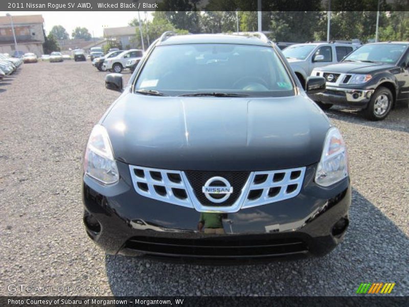 Wicked Black / Black 2011 Nissan Rogue SV AWD