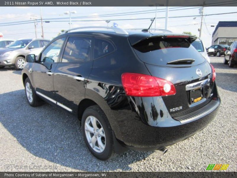 Wicked Black / Black 2011 Nissan Rogue SV AWD