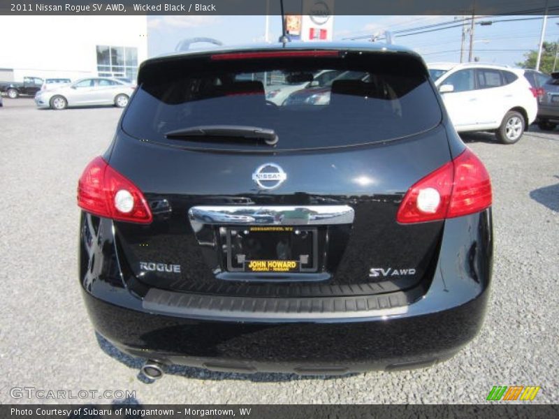 Wicked Black / Black 2011 Nissan Rogue SV AWD