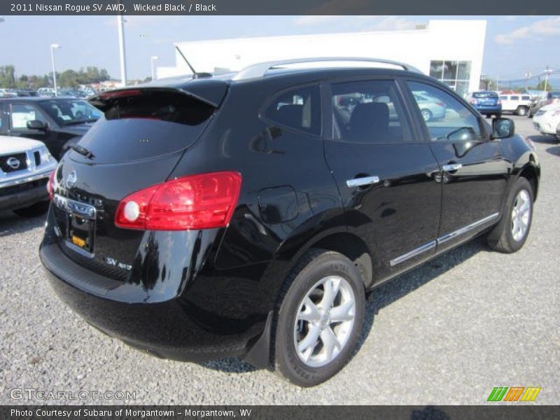 Wicked Black / Black 2011 Nissan Rogue SV AWD
