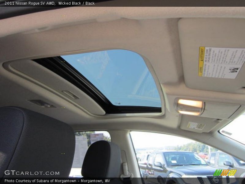 Wicked Black / Black 2011 Nissan Rogue SV AWD