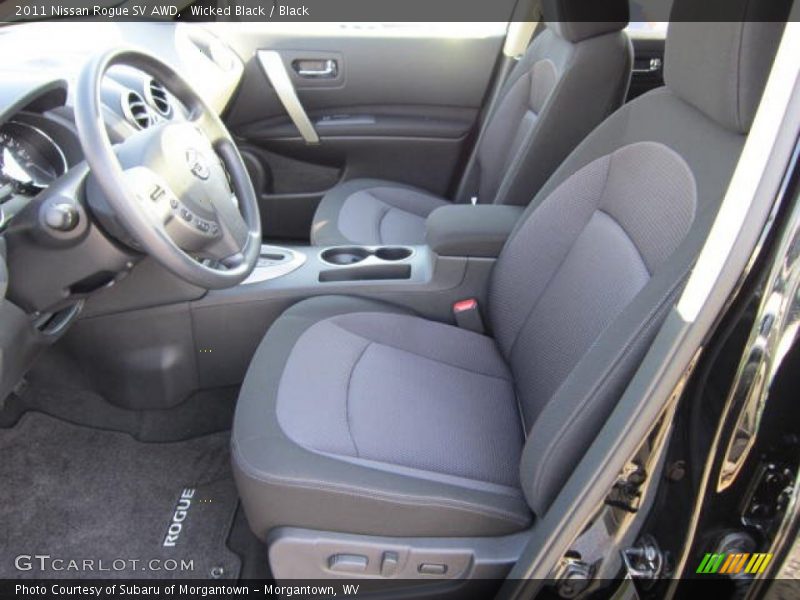 Wicked Black / Black 2011 Nissan Rogue SV AWD