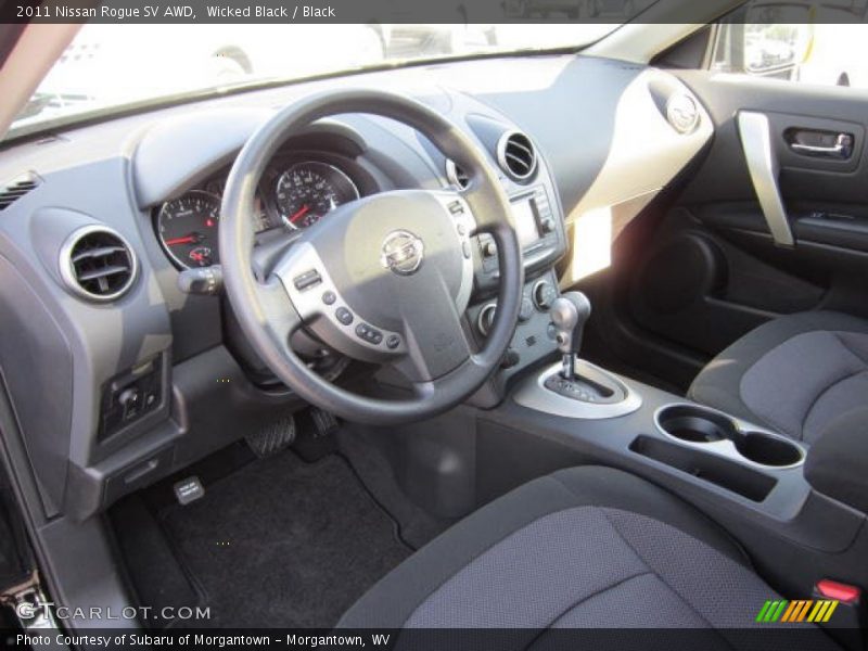 Wicked Black / Black 2011 Nissan Rogue SV AWD