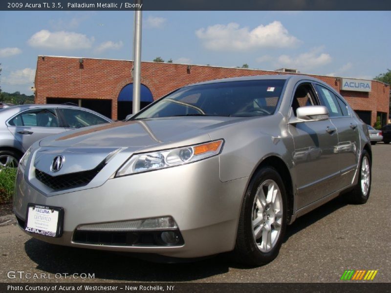 Palladium Metallic / Ebony 2009 Acura TL 3.5