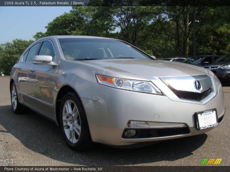 Palladium Metallic / Ebony 2009 Acura TL 3.5