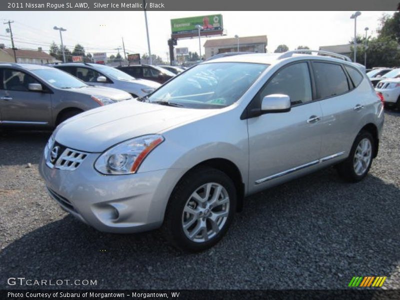 Silver Ice Metallic / Black 2011 Nissan Rogue SL AWD