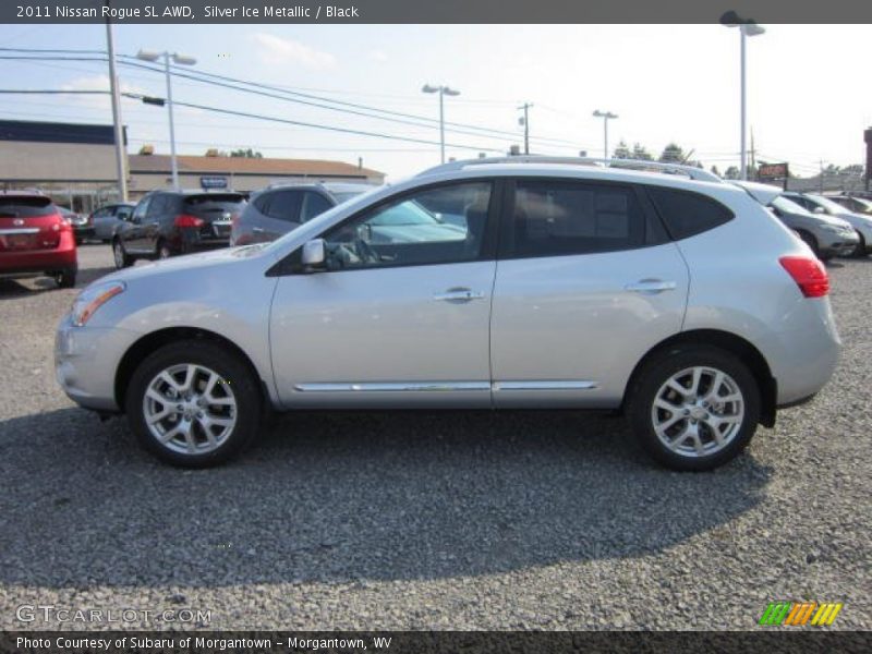 Silver Ice Metallic / Black 2011 Nissan Rogue SL AWD