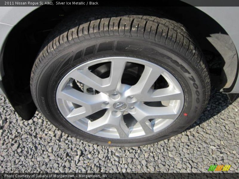 Silver Ice Metallic / Black 2011 Nissan Rogue SL AWD