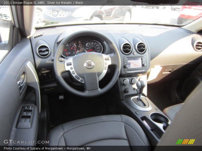 Silver Ice Metallic / Black 2011 Nissan Rogue SL AWD