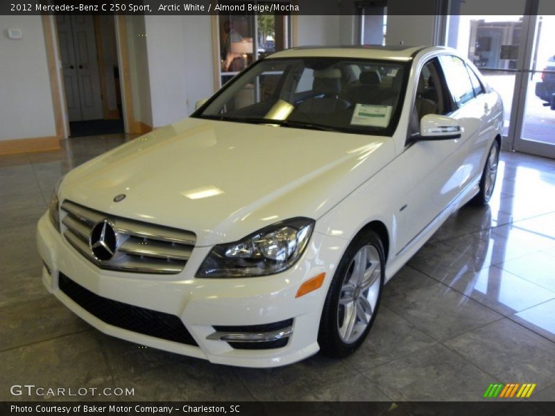 Arctic White / Almond Beige/Mocha 2012 Mercedes-Benz C 250 Sport