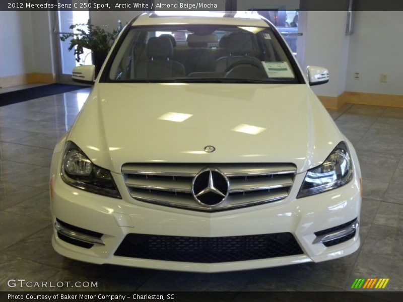 Arctic White / Almond Beige/Mocha 2012 Mercedes-Benz C 250 Sport