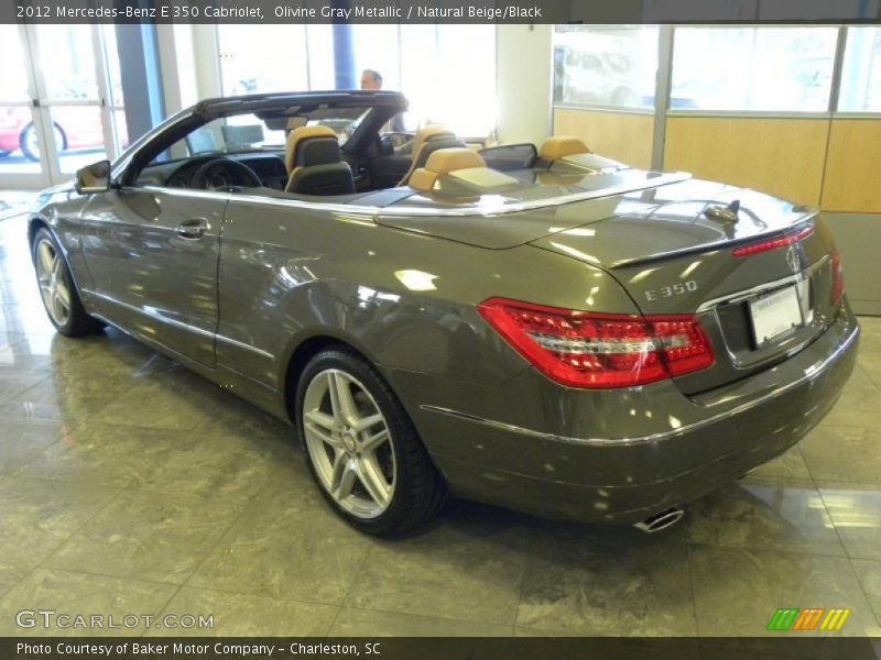 Olivine Gray Metallic / Natural Beige/Black 2012 Mercedes-Benz E 350 Cabriolet