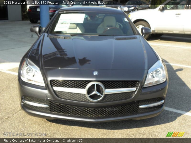 Steel Grey Metallic / Ash/Black 2012 Mercedes-Benz SLK 350 Roadster