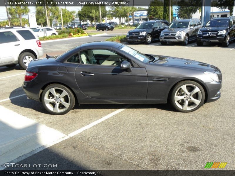 Steel Grey Metallic / Ash/Black 2012 Mercedes-Benz SLK 350 Roadster