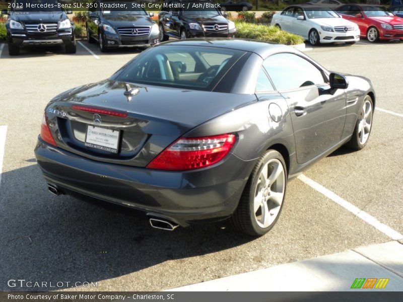 Steel Grey Metallic / Ash/Black 2012 Mercedes-Benz SLK 350 Roadster
