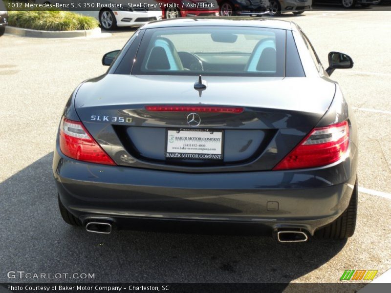 Steel Grey Metallic / Ash/Black 2012 Mercedes-Benz SLK 350 Roadster