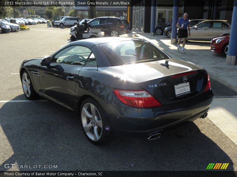 Steel Grey Metallic / Ash/Black 2012 Mercedes-Benz SLK 350 Roadster