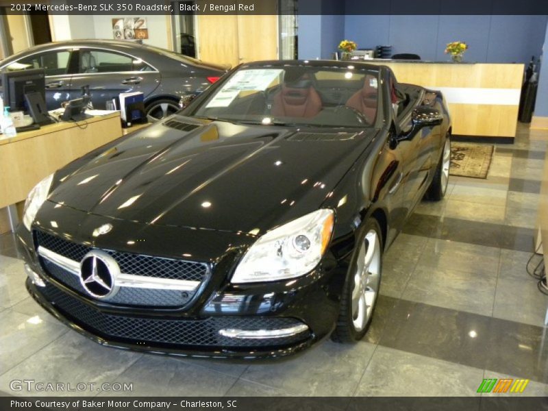 Black / Bengal Red 2012 Mercedes-Benz SLK 350 Roadster