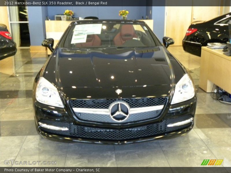 Black / Bengal Red 2012 Mercedes-Benz SLK 350 Roadster