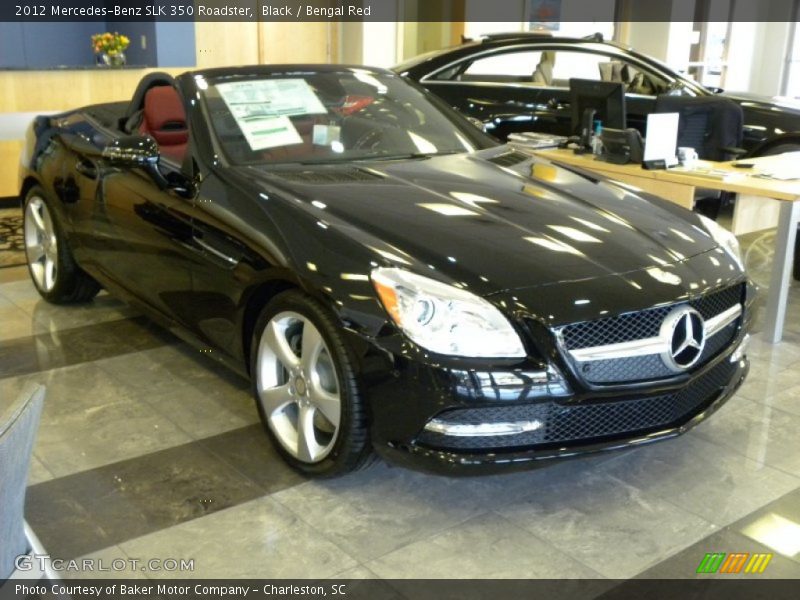 Black / Bengal Red 2012 Mercedes-Benz SLK 350 Roadster